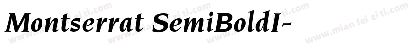 Montserrat SemiBoldI字体转换